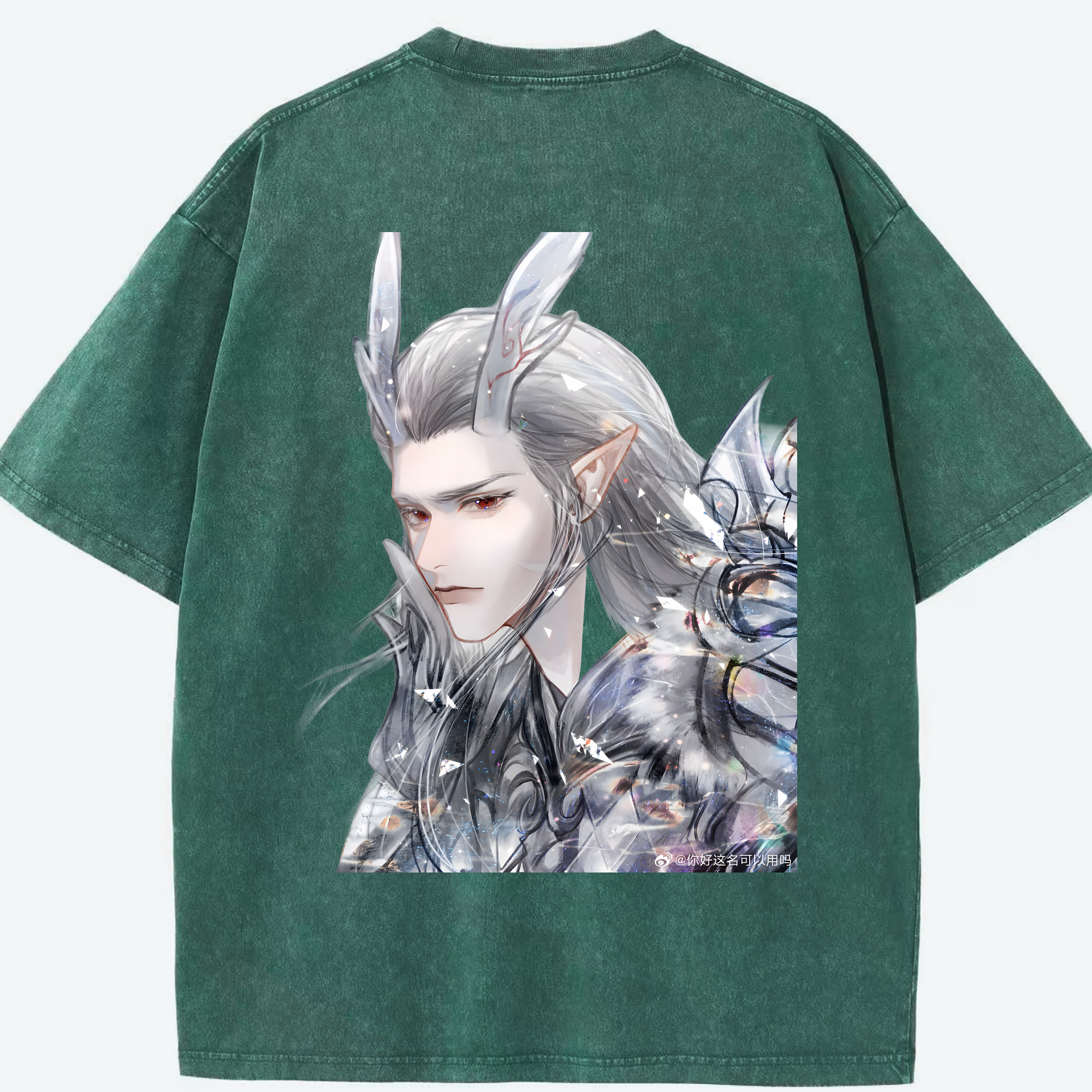 （画像用） Ne Zha 2 ナタ 魔童の大暴れ 綿100% ヴィンテージ風 半袖Tシャツ（背面プリント）